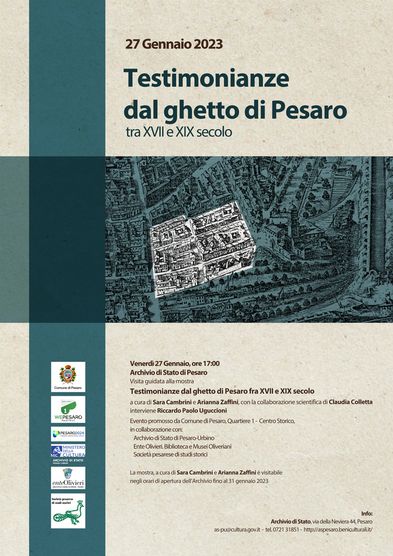 Archivio di Stato di Pesaro Vite e storie del ghetto di Pesaro